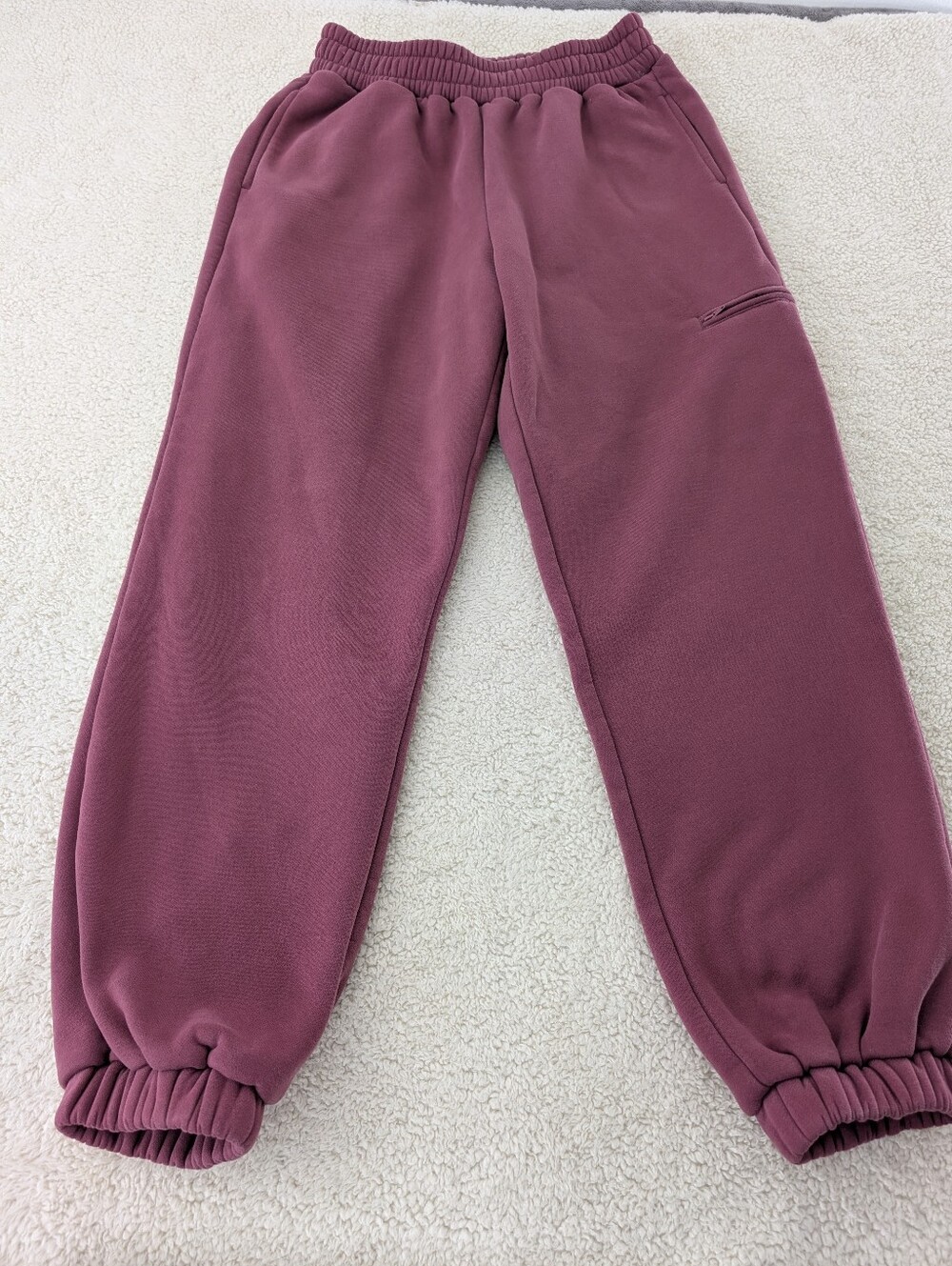 Comfrt Medium Airplane Mode Travel Sweatpants Berry Favorite Pick Comfy Cozy EUC